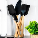 Ver imagem 3 de Kit Cozinha 3 Peças Bambu Ecológico Madeira de Bétula e Silicone Seguro para Uso em Todos