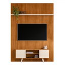 Ver imagem 2 de Rack com Painel para Tv até 65 Polegadas New Panorama 2 Portas 2 Prateleiras Cinamomo/off White - Ma