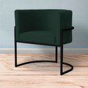 Ver imagem 3 de Kit 2 Poltronas Decorativa Sala de Estar Luana Base Preta Veludo Verde - Montanaris Decor Md Montana