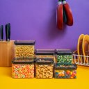 Ver imagem 3 de Kit 6 Potes de Acrílico com Tampa Herméticos Quadrados - Tüd