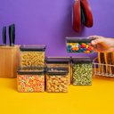 Ver imagem 4 de Kit 6 Potes de Acrílico com Tampa Herméticos Quadrados - Tüd