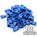 Ver imagem 2 de Kit 100 Capas Protetoras P/conector Rj45 Utp Cat5 Cat6 Azul