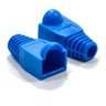Kit 100 Capas Protetoras P/conector Rj45 Utp Cat5 Cat6 Azul - 1