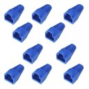 Ver imagem 4 de Kit 100 Capas Protetoras P/conector Rj45 Utp Cat5 Cat6 Azul