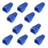 Kit 100 Capas Protetoras P/conector Rj45 Utp Cat5 Cat6 Azul - 4
