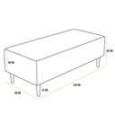 Ver imagem 5 de Kit 02 Puffs Bali W01 Pés Palito 120x50 Cm Linho Bege