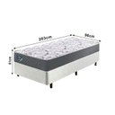 Ver imagem 3 de Cama Box Solteiro King Reforçado 96x203x38cm e Colchão Adapto Molas Ensacada B&G