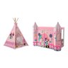 Conjunto Mini Cama com Dossel e Cabana Tenda Plata Rosa - 1