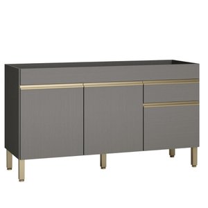 Balcão para Pia 150 Cm 3 Portas 1 Gaveta sem Tampo Kits Paraná