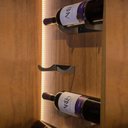 Ver imagem 3 de Suporte para Garrafa de Vinho em Aço Adega de Parede Preto Microtexturizado Adega Suspensa