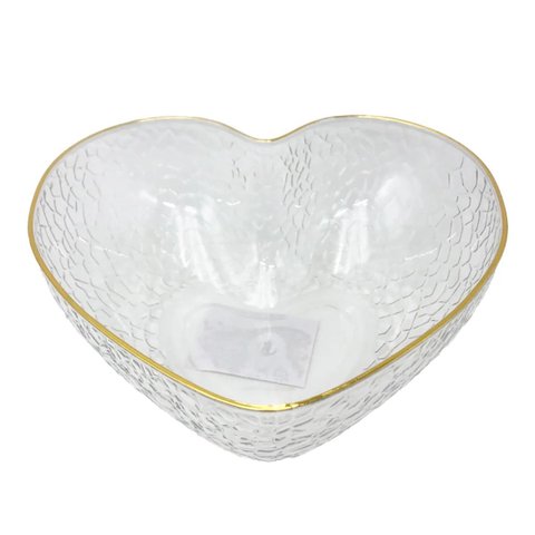 Tigela Coração Decorativa Livon 21x17cm para Mesa e Casa