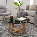 Ver imagem 1 de Mesa de Centro Redonda 100% MDF 50cm Rubi Preto