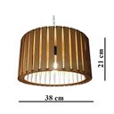 Ver imagem 2 de Lustre Luminária Pendente de Madeira MDF Mod. Rome