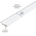Ver imagem 3 de Rodapé de MDF 7CMX15MMX1.85m Revestido Frisado Branco Casablanca