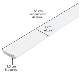 Rodapé de Mdf 7cm X 15mm X 1.85m Revestido Frisado - 3
