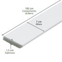Ver imagem 3 de Rodapé de MDF 7CMX15MMX1.85m Revestido Liso Branco Casablanca