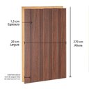 Ver imagem 4 de Painel Ripado de Madeira MDF 270CMX1,5CMX6CM (0,54m²) Marrom/Cumaru Casablanca