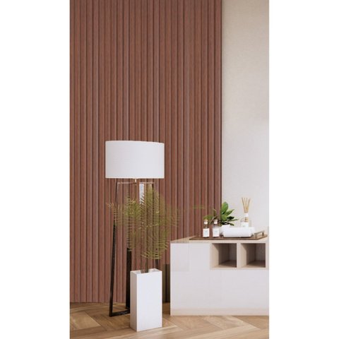 Painel Ripado de Madeira MDF 270cmx1,5cmx6cm (0,54m²) 