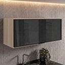 Ver imagem 2 de Armario Aereo Basculante Vidro MDF 80 cm Kali 163414 Bianco Toq Nicioli