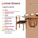 Ver imagem 7 de Sala de Jantar Mesa Flora Tampo Laminado Barril 8 Cadeiras Linho Preto/imbuia Nat/cinam. Imbuia