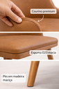 Ver imagem 6 de Cadeira Million Courino Design Moderno Pés Madeira Jantar