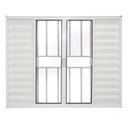 Ver imagem 2 de Janela Veneziana de Alumínio 6 Folhas 100 x 200cm Linha Modular com Grade Branco Esquadrias Bergamo