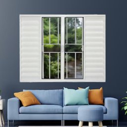 Janela Veneziana de Alumínio 6 Folhas 120 X 150cm Linha Modular com Grade - 1