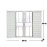 Janela Veneziana de Alumínio 6 Folhas 120 X 150cm Linha Modular com Grade - 3