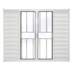 Janela Veneziana de Alumínio 6 Folhas 120 X 150cm Linha Modular com Grade - 2