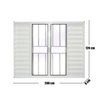 Janela Veneziana de Alumínio 6 Folhas 120 X 200cm Linha Modular com Grade - 3