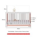 Ver imagem 2 de Berço 3 em 1 para Colchão 130 X 60cm Doce de Leite Multimóveis Mp0527r Rosa