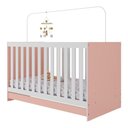 Ver imagem 1 de Berço 3 em 1 para Colchão 130 X 60cm Doce de Leite Multimóveis Mp0527r Rosa