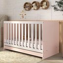 Ver imagem 7 de Berço 3 em 1 para Colchão 130 X 60cm Doce de Leite Multimóveis Mp0527r Rosa