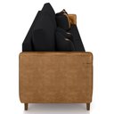 Ver imagem 6 de Sofá 2 Lugares Sala de Estar Living 172cm Asbury K01 Veludo Preto Couríssimo Camel - Lyam Decor