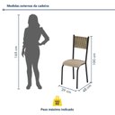 Ver imagem 3 de Conjunto Sala de Jantar 6 Cadeiras Madeira Mariana Bege Rami/Perola