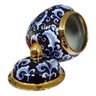 Vaso Decorativo Porcelana Azul Marinho Branco Dourado 29x19 - 3