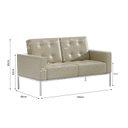Ver imagem 4 de Sofá para Escritório e Recepção 3 Lugares Corino Isis