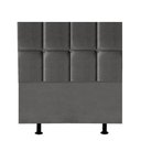 Ver imagem 1 de Cabeceira Poliana Cama Box Casal 140 Cm Suede Cinza Escuro