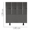 Ver imagem 3 de Cabeceira Poliana Cama Box Casal 140 Cm Suede Cinza Escuro