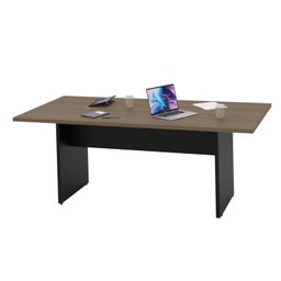 Mesa de Reunião para Escritório 2mx1m Tampo 30mm Netmobil - Nogal - 3