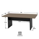 Ver imagem 4 de Mesa de Reunião para Escritório 2mx1m Tampo 30mm Netmobil - Nogal