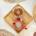 Ver imagem 4 de Kit 6 Bandejas de Bambu Squaze Lyor 17x17cm Pratos Quadrados para Servir Petiscos Mesa Posta