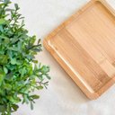 Ver imagem 6 de Kit 6 Bandejas de Bambu Squaze Lyor 17x17cm Pratos Quadrados para Servir Petiscos Mesa Posta