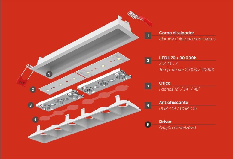 Spot Picco LP Led 7W 2700K 510Lm 34° IP40 - 6