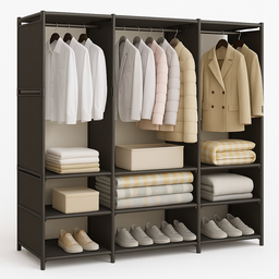 Guarda-roupa Organizador com 3 Colunas - 3