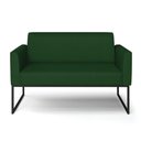 Ver imagem 6 de Sofá Namoradeira Base Industrial Preto Marisa Veludo Luxo D03 - D\'rossi Cor A136 Verde