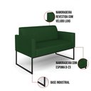 Ver imagem 3 de Sofá Namoradeira Base Industrial Preto Marisa Veludo Luxo D03 - D\'rossi Cor A136 Verde