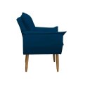 Ver imagem 4 de Poltrona Decorativa Opala Lux Sala Recepeção Azul Marinho - Visan Estofados