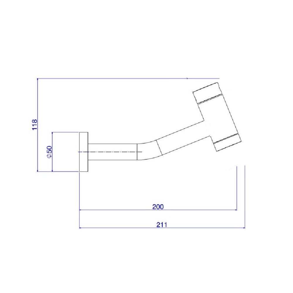 Torneira luxo de tanque parede cabeça quadrada 21 cm - Preto - 3