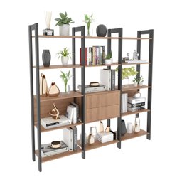 Estante para Livros Multiuso 5 Prateleiras 1,85x1,9m Haia Yescasa  - 5